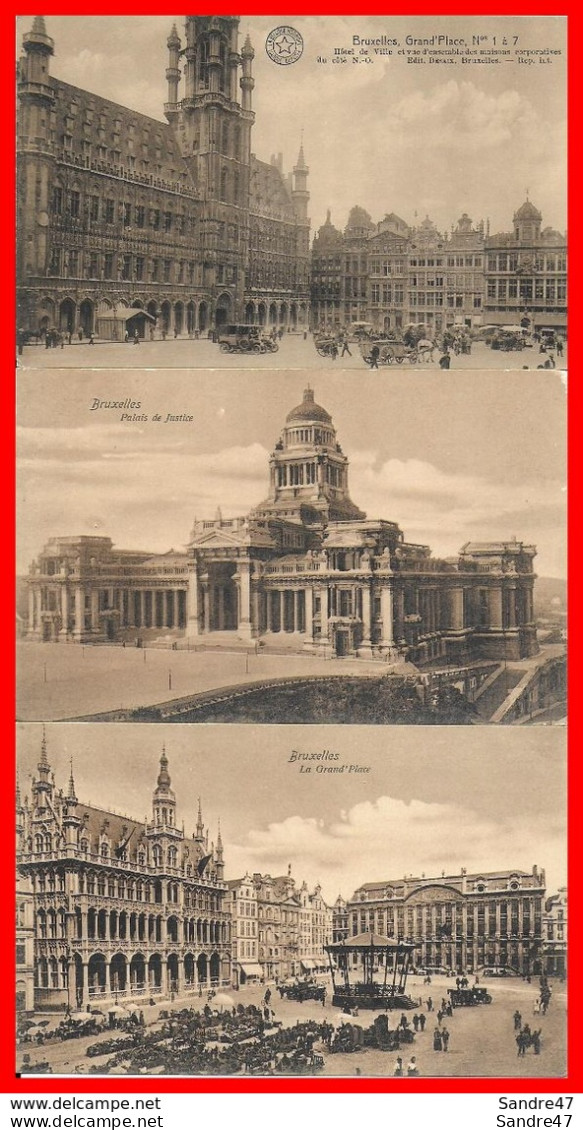 3 CPA BRUXELLES (Belgique)...Grand'Place / Palais De Justice / La Grand'Place....*2091 - Konvolute, Lots, Sammlungen