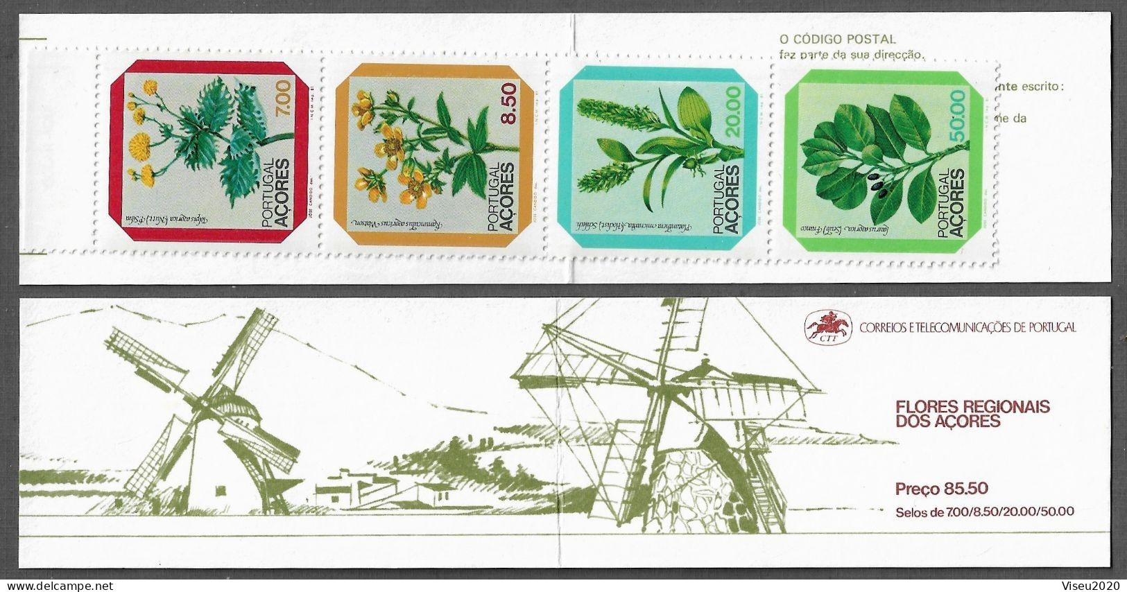 Portugal Booklet  Afinsa 23 - 1981 AZORES Flowers MNH - Booklets