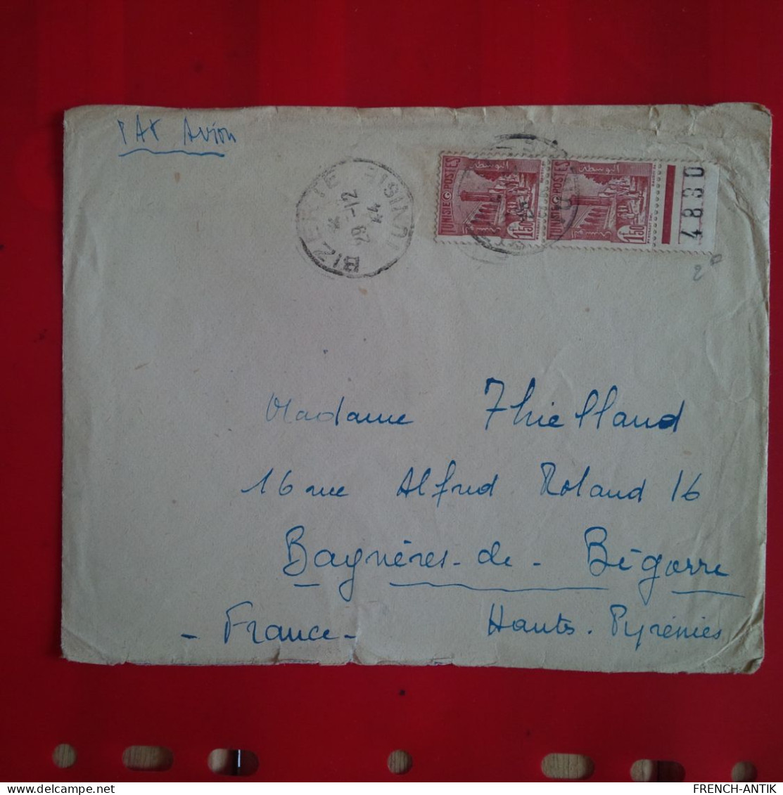 LETTRE TUNISIE BIZERTE POUR BAGNERES DE BIGORRE 1944 - Cartas & Documentos