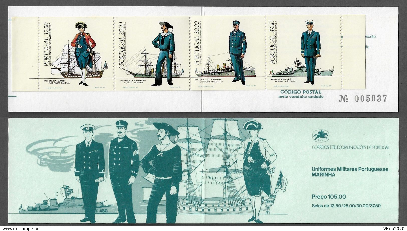 Portugal Booklet  Afinsa 27 - 1983 Portuguese Military Uniforms Navy MNH - Markenheftchen