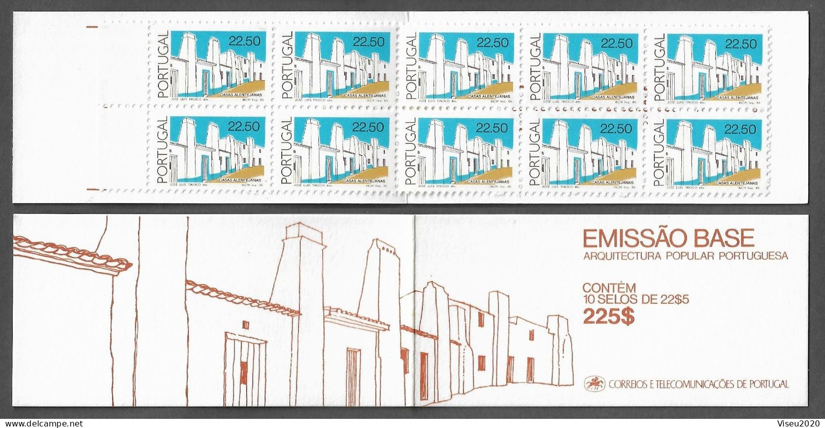 Portugal Booklet  Afinsa 36 - 1985 Traditional Architecture MNH - Booklets