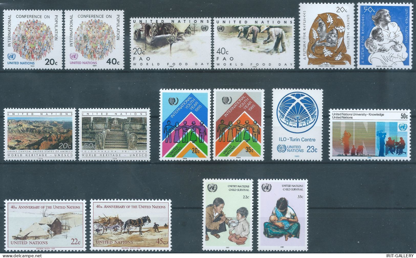 United Nations Office In New York, Mixed Lot MNH, From The Years 1959-1967-1972-1976-1982-1983-1984-1985-1986 - Lots & Serien