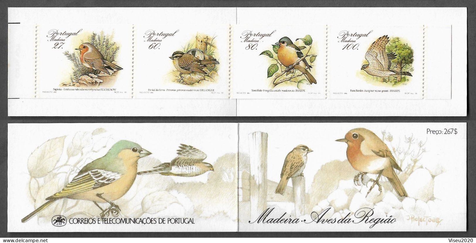 Portugal Booklet  Afinsa 62 - MADEIRA 1988 Rare Birds MNH - Booklets