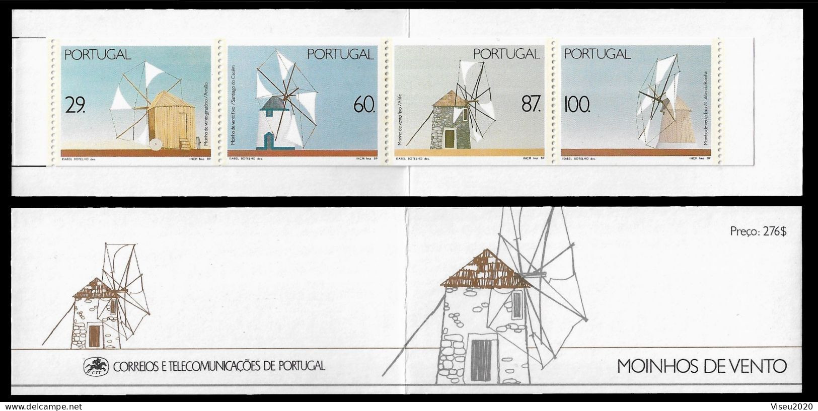 Portugal Booklet  Afinsa 68 - 1989 Windmills MNH - Markenheftchen