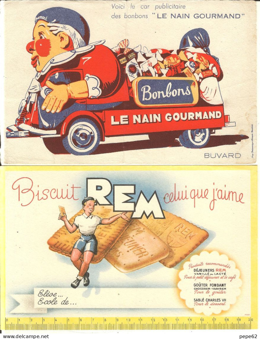 Le Nain Gourmand- Bonbons-biscuit Rem -buvard- - Sucreries & Gâteaux