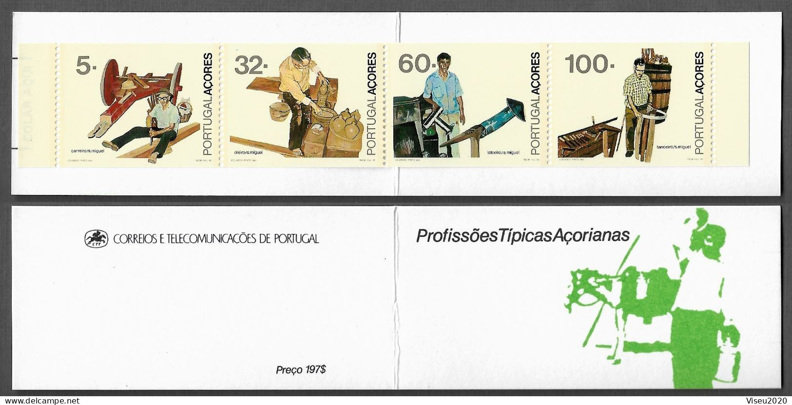 Portugal Booklet  Afinsa 74 - AZORES 1990 Definitive Issues - Native Crafts MNH - Carnets