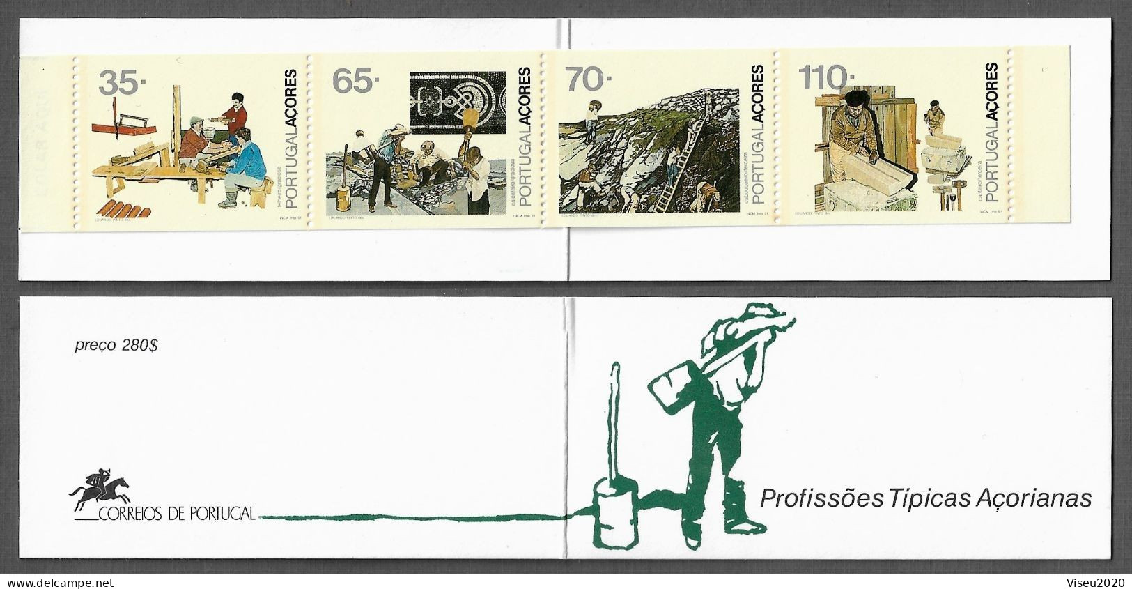 Portugal Booklet  Afinsa 81 - AZORES 1991 Definitive Issues - Native Crafts MNH - Booklets