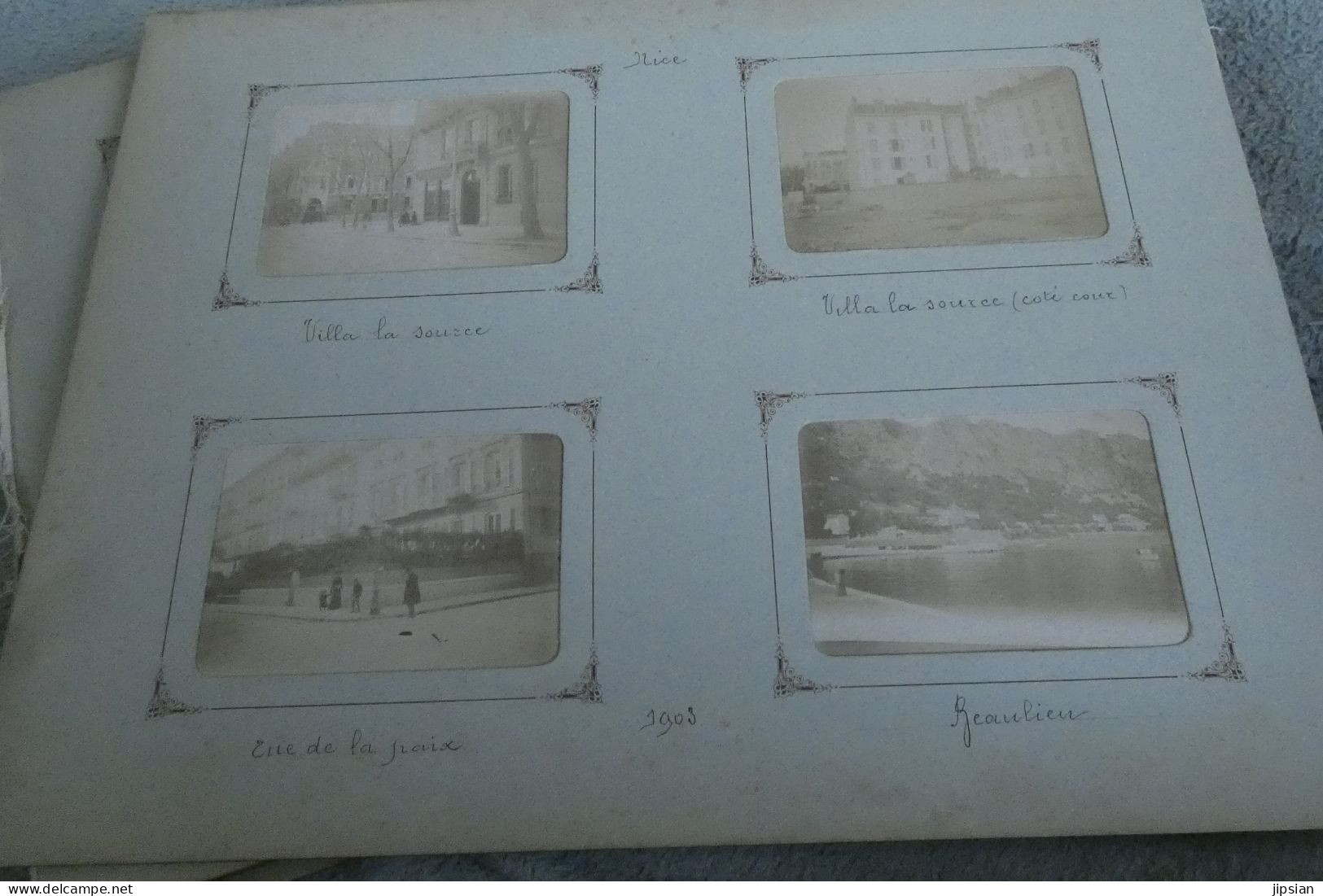 lot de 116 photos originales de 1903 de Nice ainsi que Beaulieu et Marseille M1