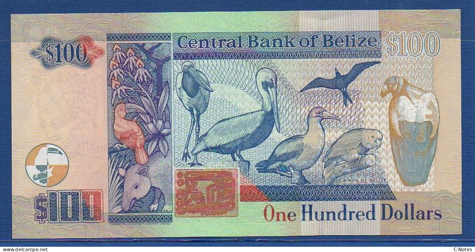 BELIZE - P.71a –  100 Dollars 2003 UNC, S/n DA609509 - Belice