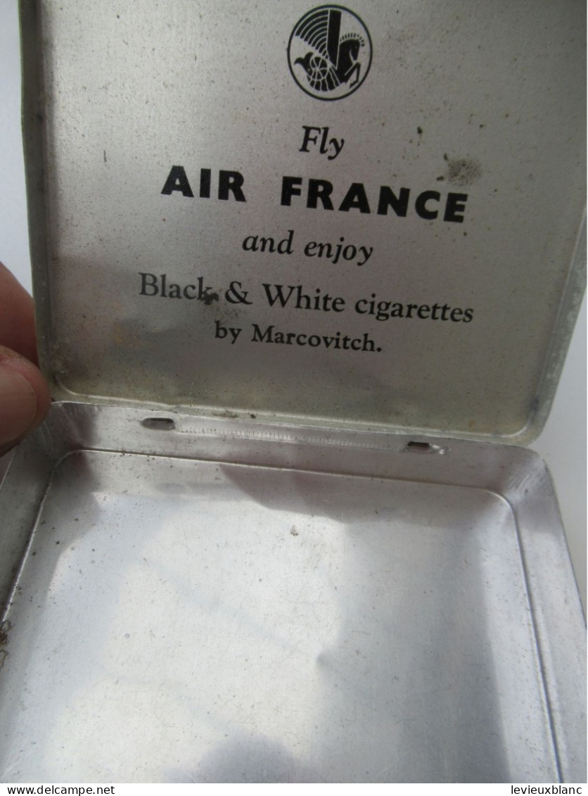 Boite Publicitaire Métallique/Cigarettes/BLACK & WHITE/Marcovitch/ England /Fly AIR FRANCE/Vers 1950-1970        BFPP257 - Boxes