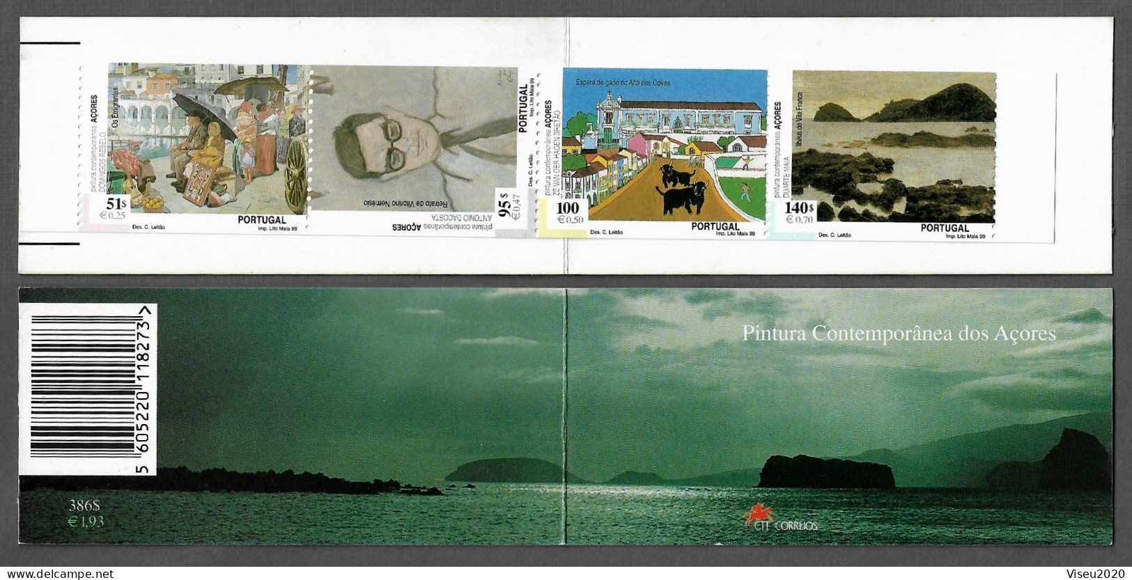Portugal Booklet  Afinsa 116 - AZORES 1999 Paintings MNH - Libretti