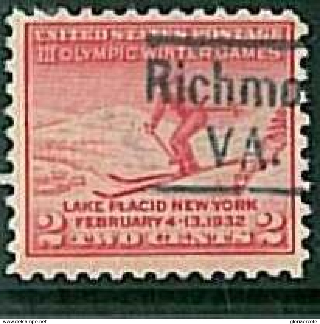 30929d -  USA - STAMP -  1932 Precancelled OLYMPIC GAMES : Richmond, Virginia - Inverno1932: Lake Placid