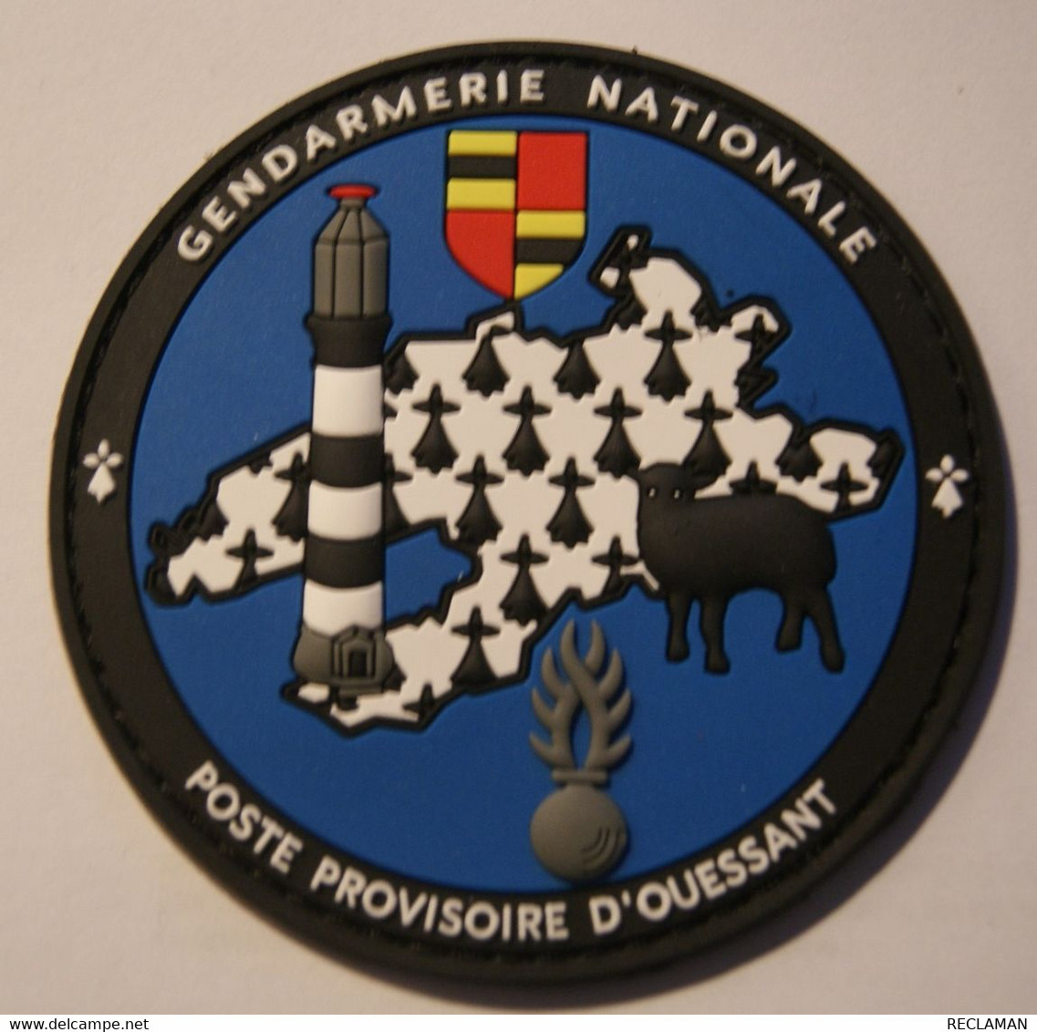 PATCH ECUSSON INSIGNE PVC 3D GENDARMERIE Poste Provisoire D'Ouessant - Police & Gendarmerie