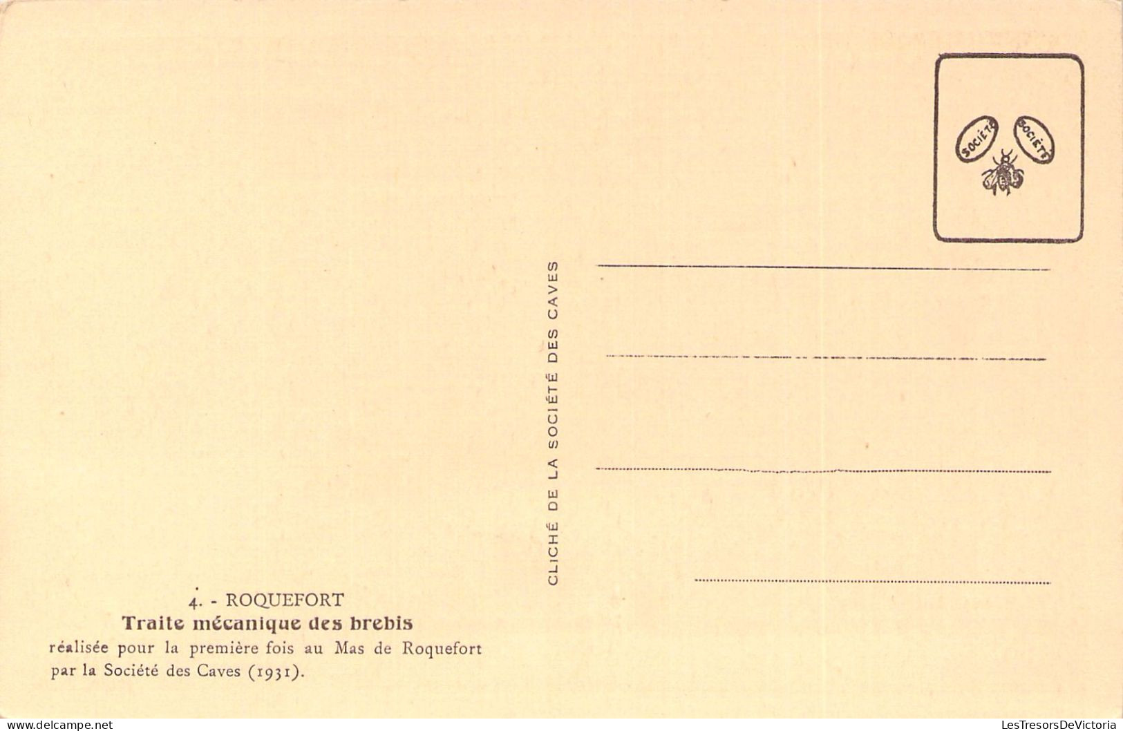 FRANCE - 40 - ROQUEFORT - Traite Mécanique Des Brebis - Carte Postale Ancienne - Roquefort