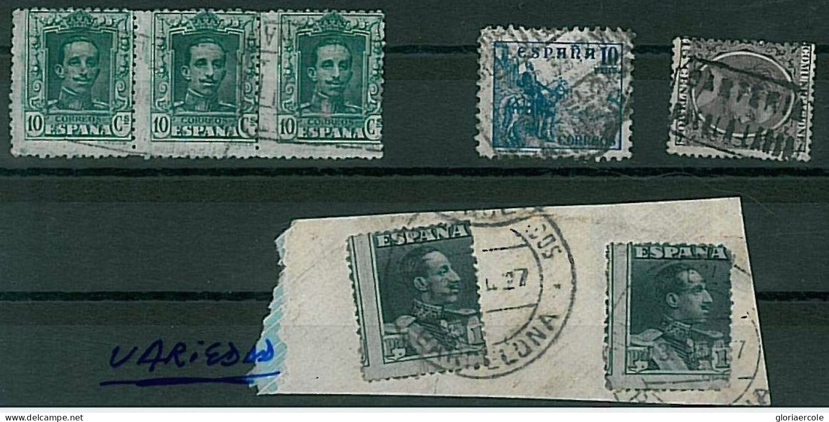 34695 - SPAIN   - STAMP ERROR -  SHIFTED PERFORATION - Small Lot - Plaatfouten & Curiosa