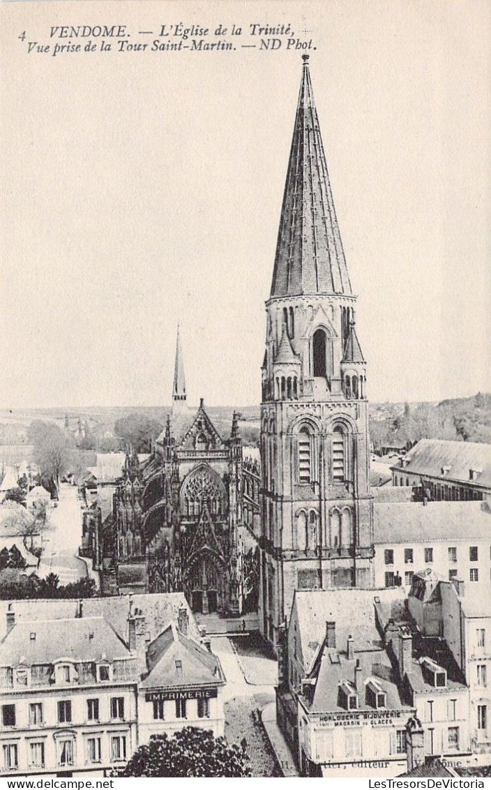 FRANCE - 41 - VENDÔME - L'église De La Trinité - Vue Prise De La Tour Saint Martin - Carte Postale Ancienne - Vendome