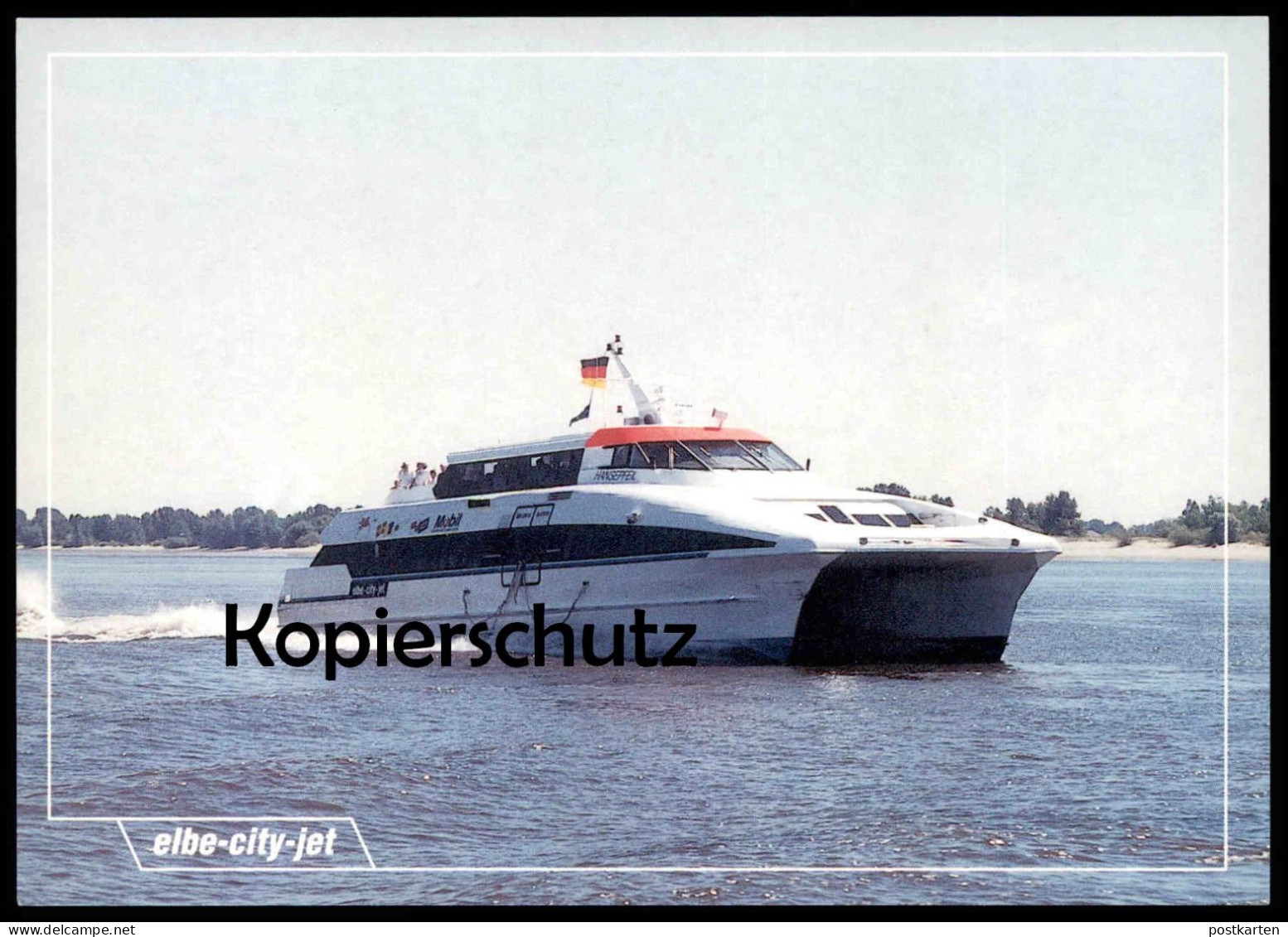 ÄLTERE POSTKARTE ELBE-CITY-JET HAFEN HAMBURG STADE FÄHRE Schiff Motorschiff Ship Bateau Postcard Harbour Ansichtskarte - Ferries