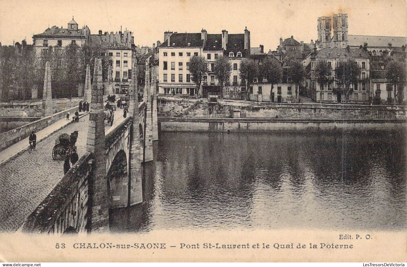 FRANCE - 71 - CHALON SUR SAONE - Pont St Laurent Et Le Quai De La Poterne - Edit P O - Carte Postale Ancienne - Chalon Sur Saone