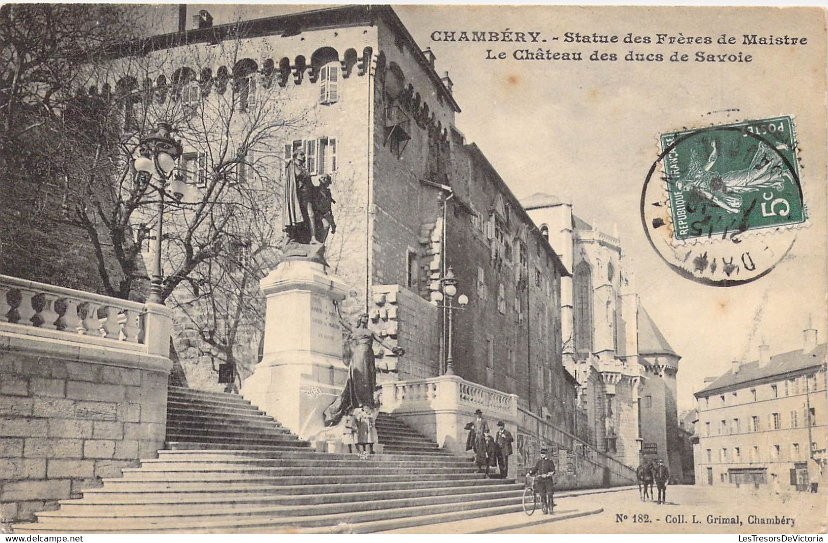 FRANCE - 73 - CHAMBERY - Statue Des Frères De Maistre - Le Château Des Ducs De Savoie - Carte Postale Ancienne - Chambery