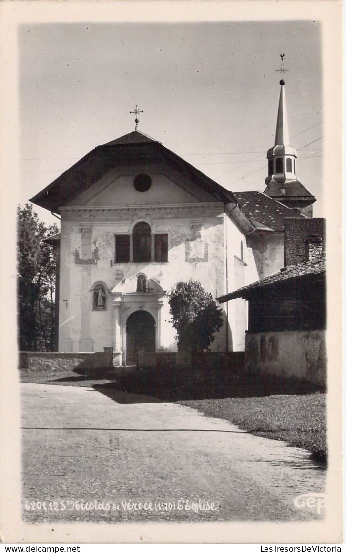 FRANCE - 74 - ST NICOLAS DE VEROCE - L'église - Carte Postale Ancienne - Andere & Zonder Classificatie