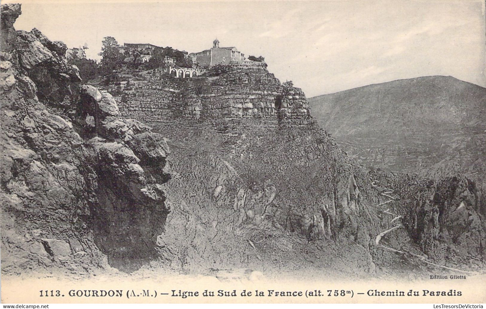 FRANCE - 46 - GOURDON - Ligne Du Sud De La France - Chemin Du Paradis - Carte Postale Ancienne - Gourdon