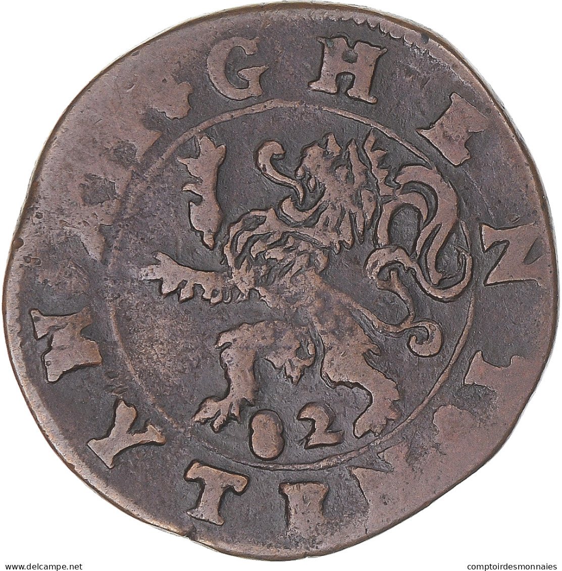 Monnaie, Pays-Bas Espagnols, 12 Mites, 1782, Gand, TB+, Cuivre - …-1795 : Periodo Antico