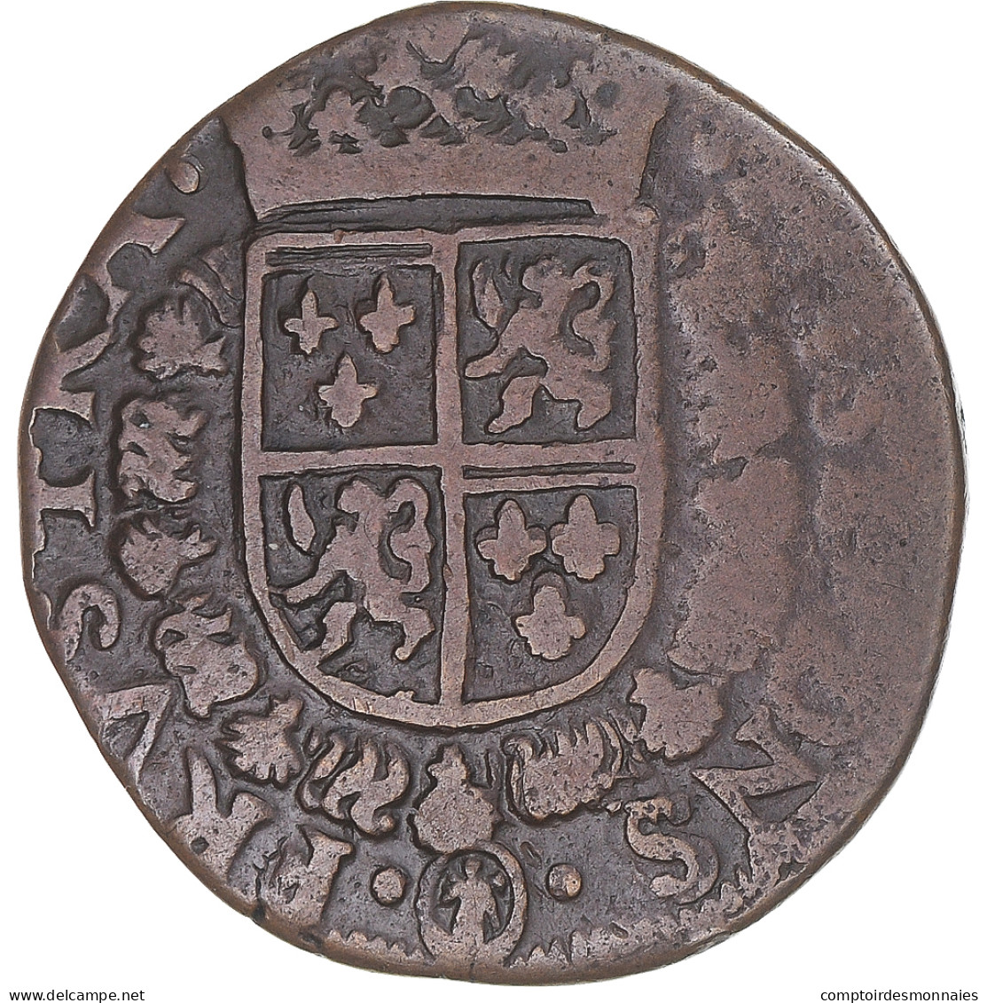 Monnaie, Pays-Bas Espagnols, 12 Mites, 1782, Gand, TB+, Cuivre - …-1795 : Periodo Antico