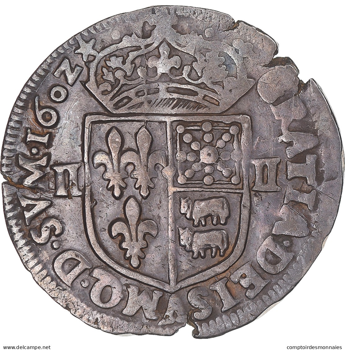 Monnaie, France, Henri IV, 1/4 Ecu De Béarn, 160Z, Morlaas, TTB+, Argent - 1589-1610 Heinrich IV.