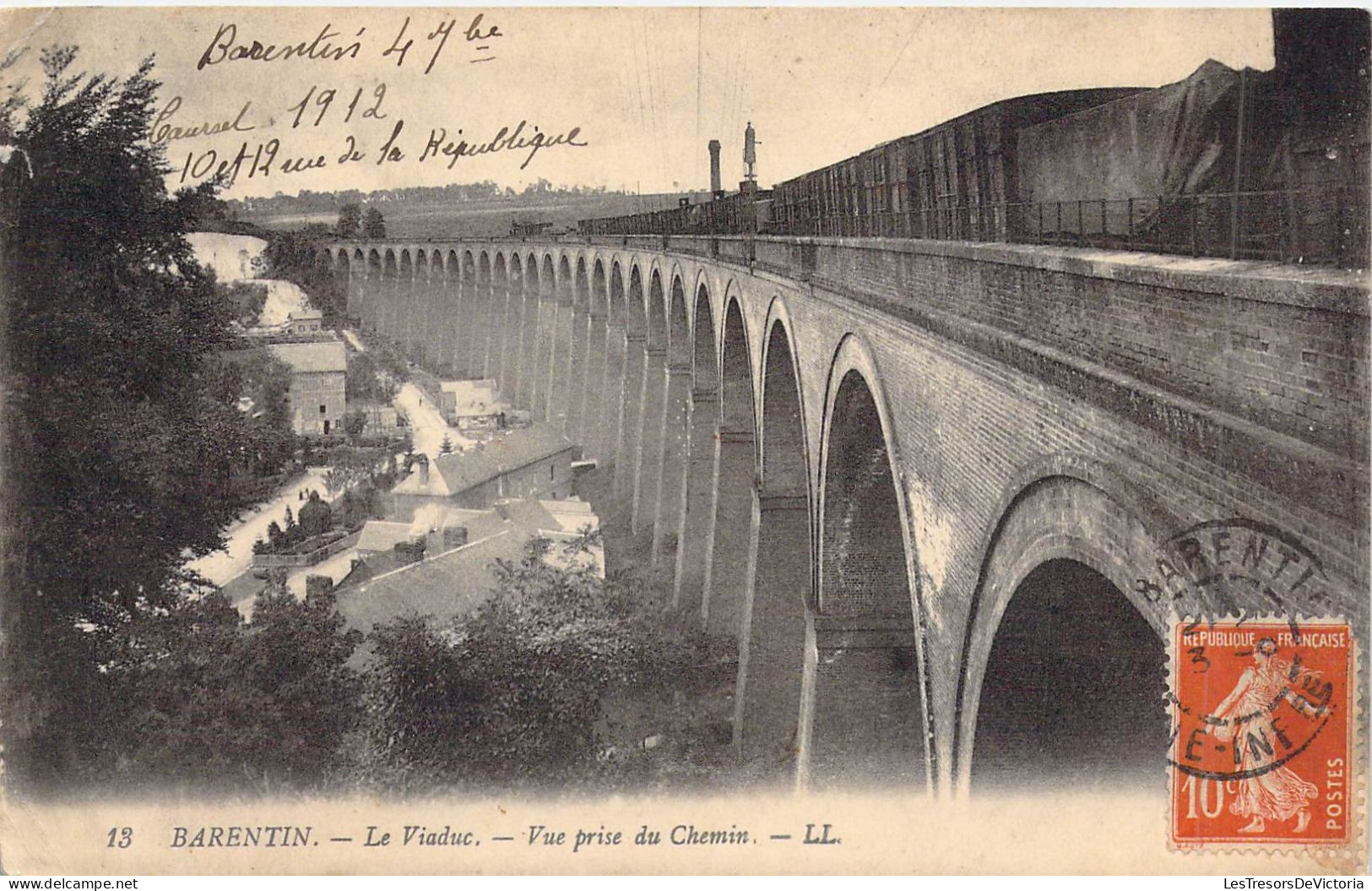 FRANCE - 76 - BARENTIN - Le Viaduc - Vue Prise Du Chemin - LL - Carte Postale Ancienne - Barentin