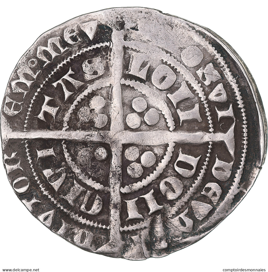 Monnaie, Grande-Bretagne, Edward III, Gros, 1327-1377, Londres, TTB, Argent - 1066-1485 : Vroege Middeleeuwen