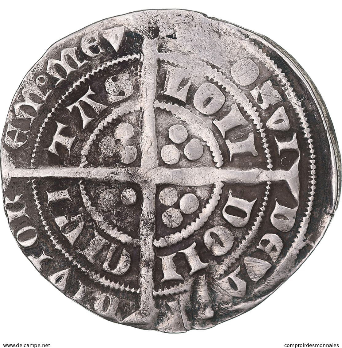 Monnaie, Grande-Bretagne, Edward III, Gros, 1327-1377, Londres, TTB, Argent - 1066-1485 : Bas Moyen-Age