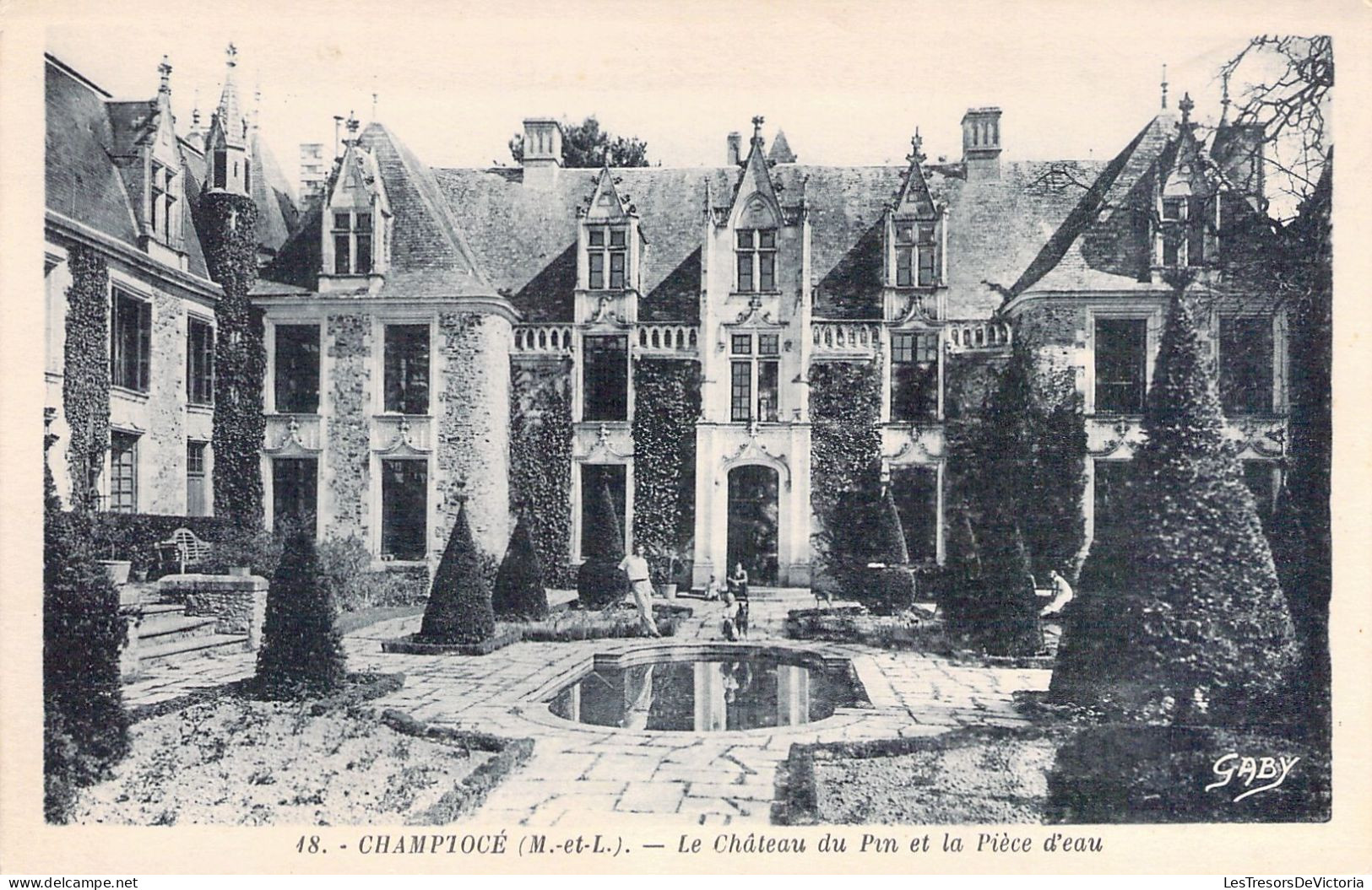 FRANCE - 49 - CHAMPTOCE - Le Château Du Pin Et La Pièce D'eau - Carte Postale Ancienne - Champtoceaux