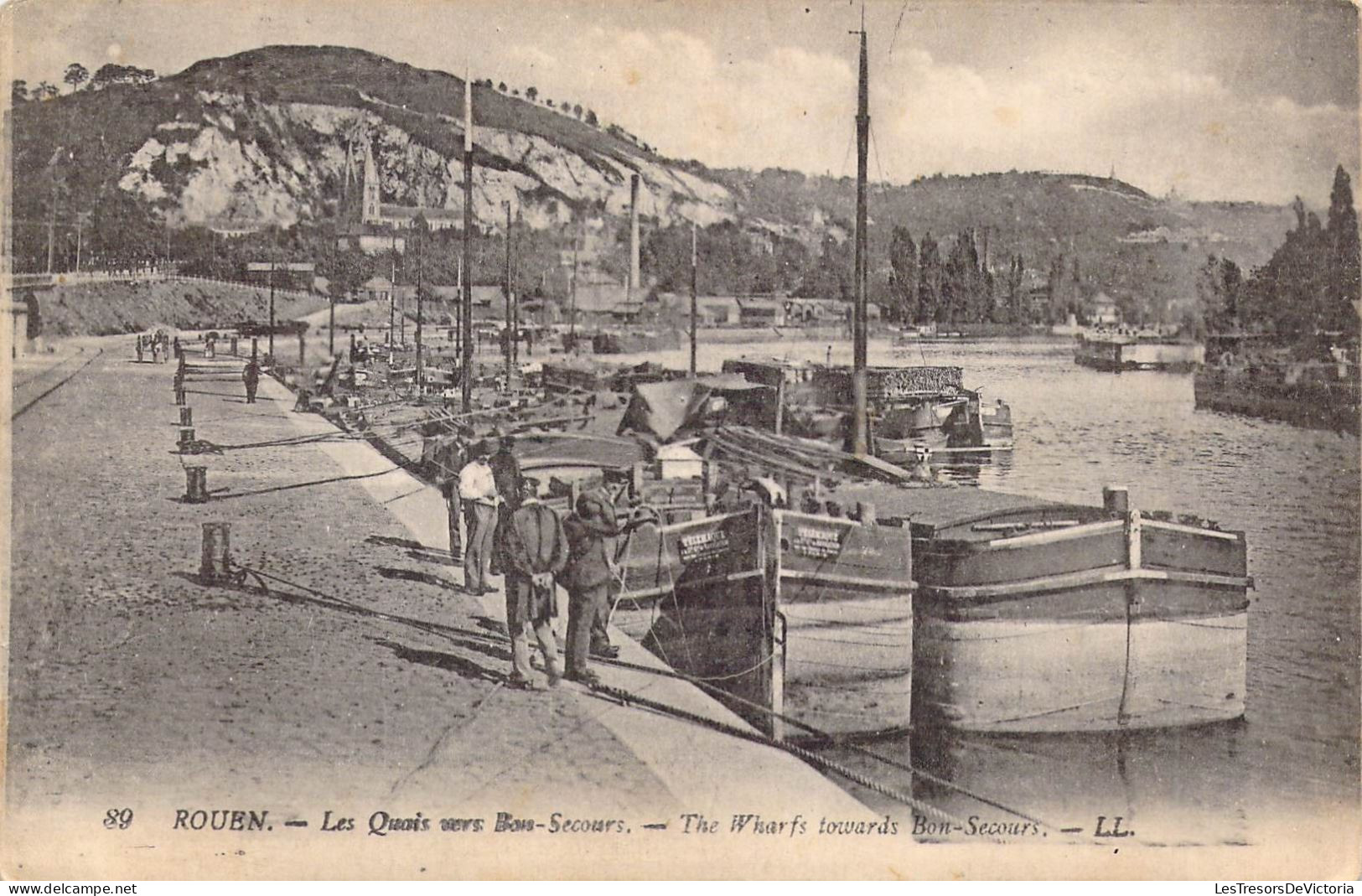 FRANCE - 76 - ROUEN - Les Quais Vers Bons Secours - LL - Carte Postale Ancienne - Rouen