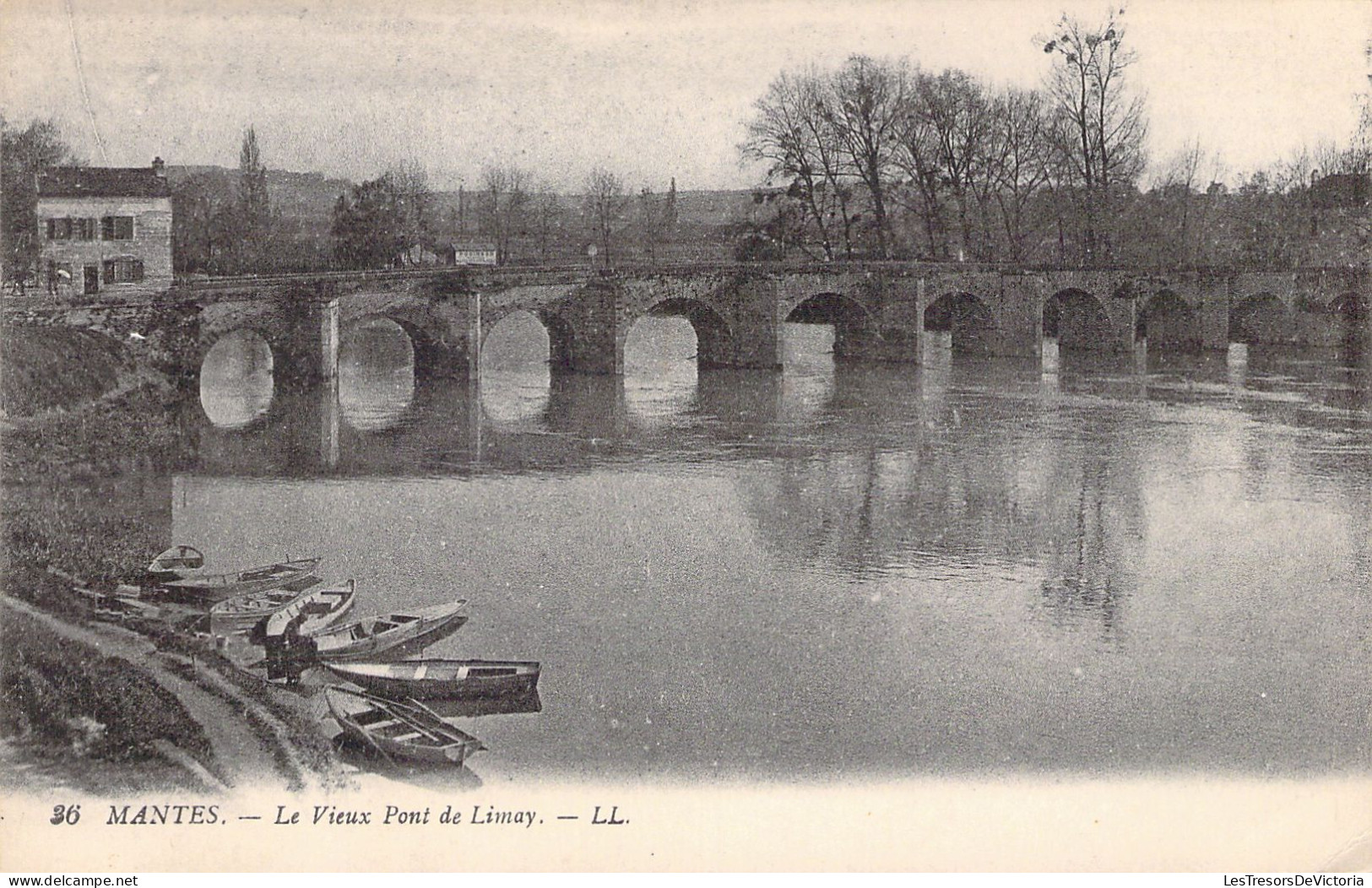 FRANCE - 78 - MANTES - Le Vieux Pont De Limay - Carte Postale Ancienne - Mantes La Ville