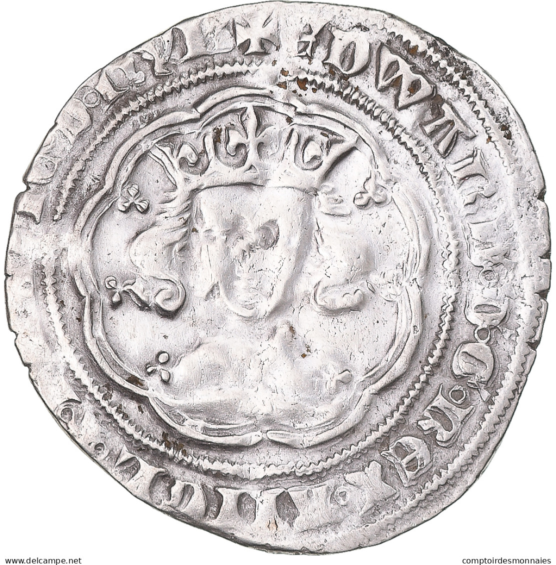 Monnaie, Grande-Bretagne, Edward III, Gros, 1327-1377, Londres, TTB, Argent - 1066-1485 : Bas Moyen-Age