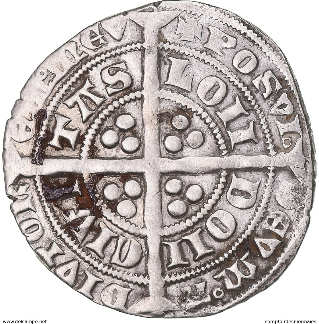 Monnaie, Grande-Bretagne, Edward III, Gros, 1327-1377, Londres, TTB, Argent - 1066-1485 : Bas Moyen-Age