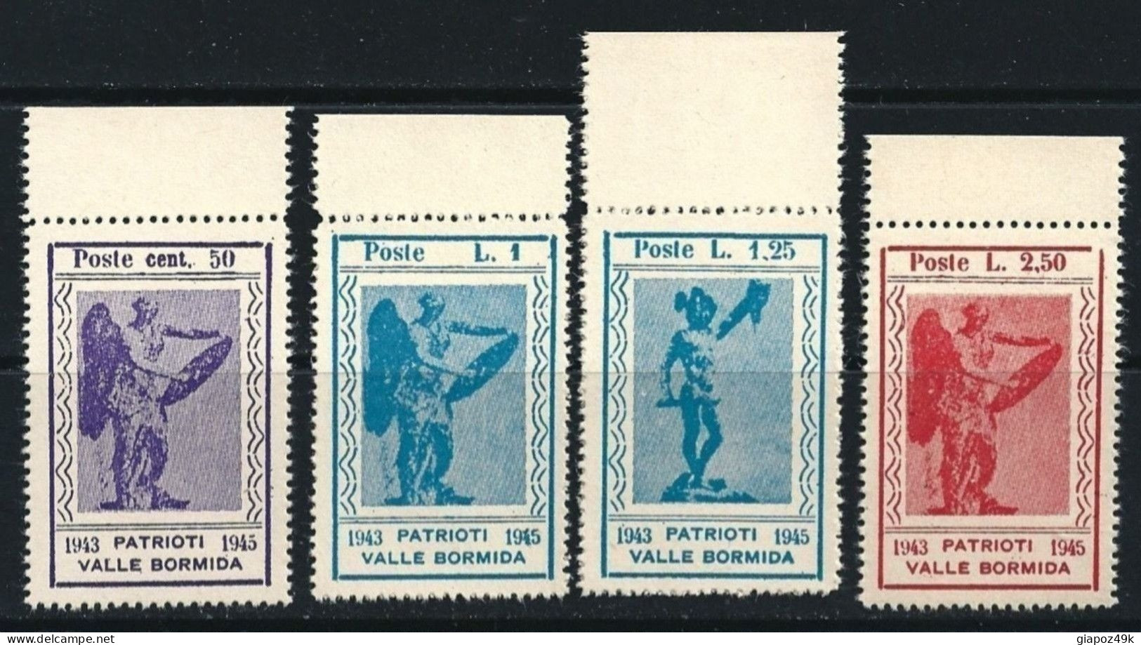 ● ITALIA Emissioni C.L.N. 1945 ֍ Valle Bormida ֍ N. 9 /15  S.g. = NON Garantiti ● Serie Completa ● Lotto N. 1600 B ● - Comité De Libération Nationale (CLN)