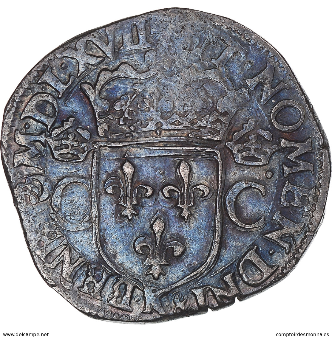 Monnaie, France, Charles IX, Teston Aux 2 C Couronnés, 1567, Bordeaux, TB+ - 1560-1574 Carlo IX