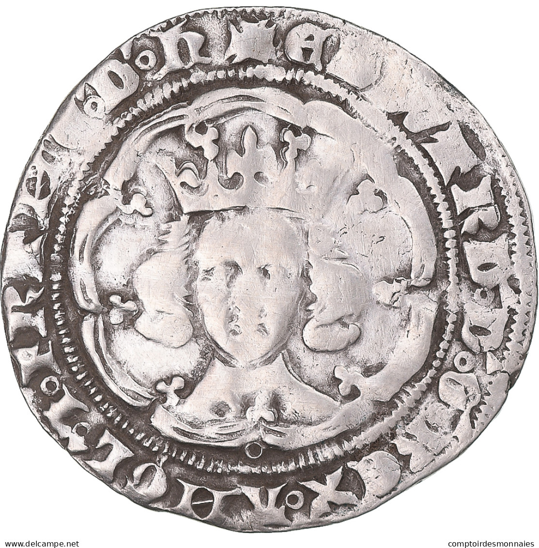 Monnaie, Grande-Bretagne, Edward III, Gros, 1327-1377, Londres, TB+, Argent - 1066-1485 : Late Middle-Age