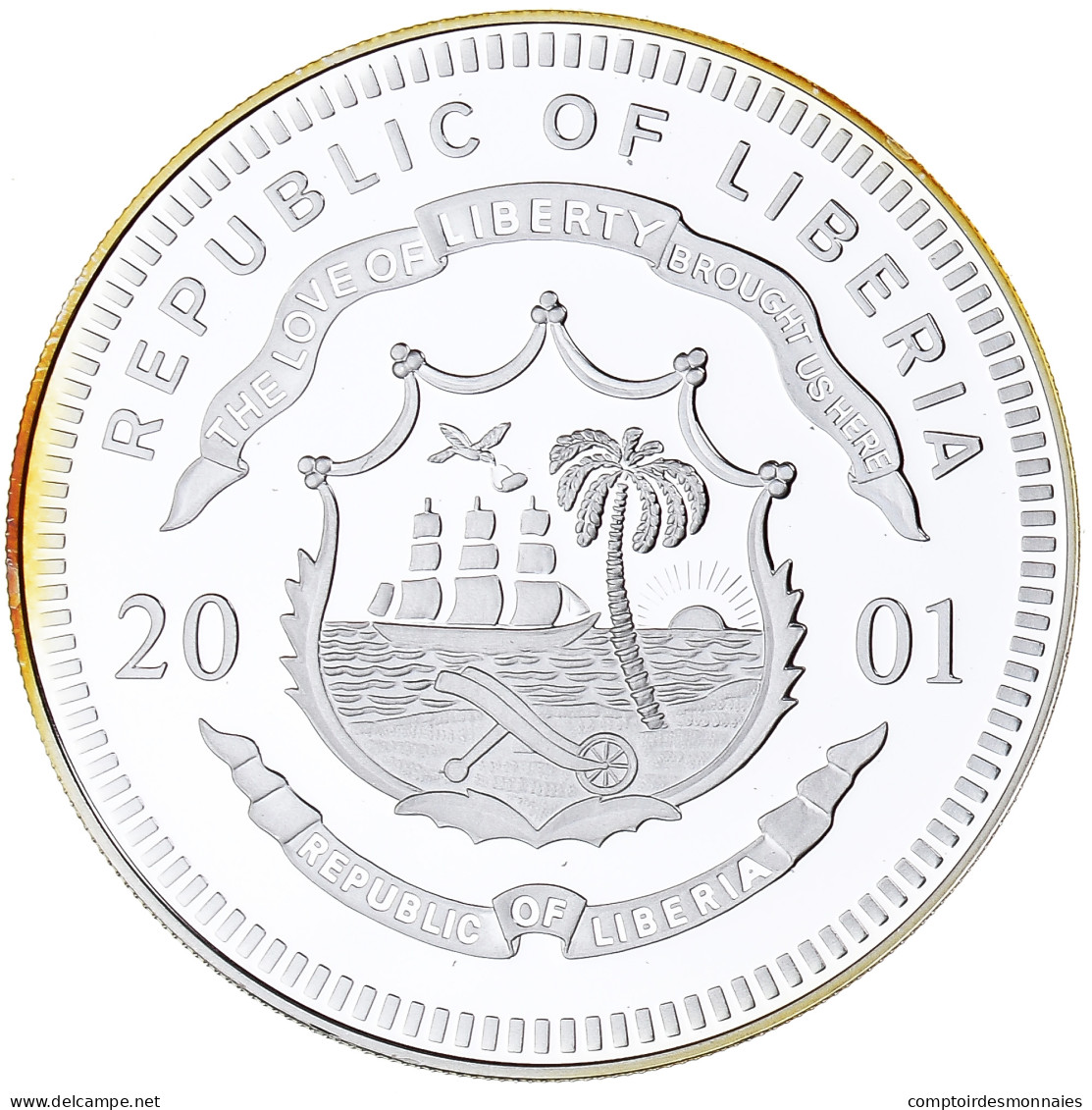 Monnaie, Libéria, 20 Dollars, 2001, Germany.BE, FDC, Argent - Liberia