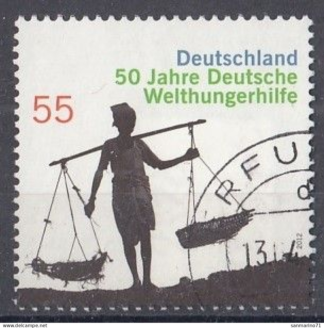 GERMANY Bundes 2928,used,falc Hinged - Against Starve