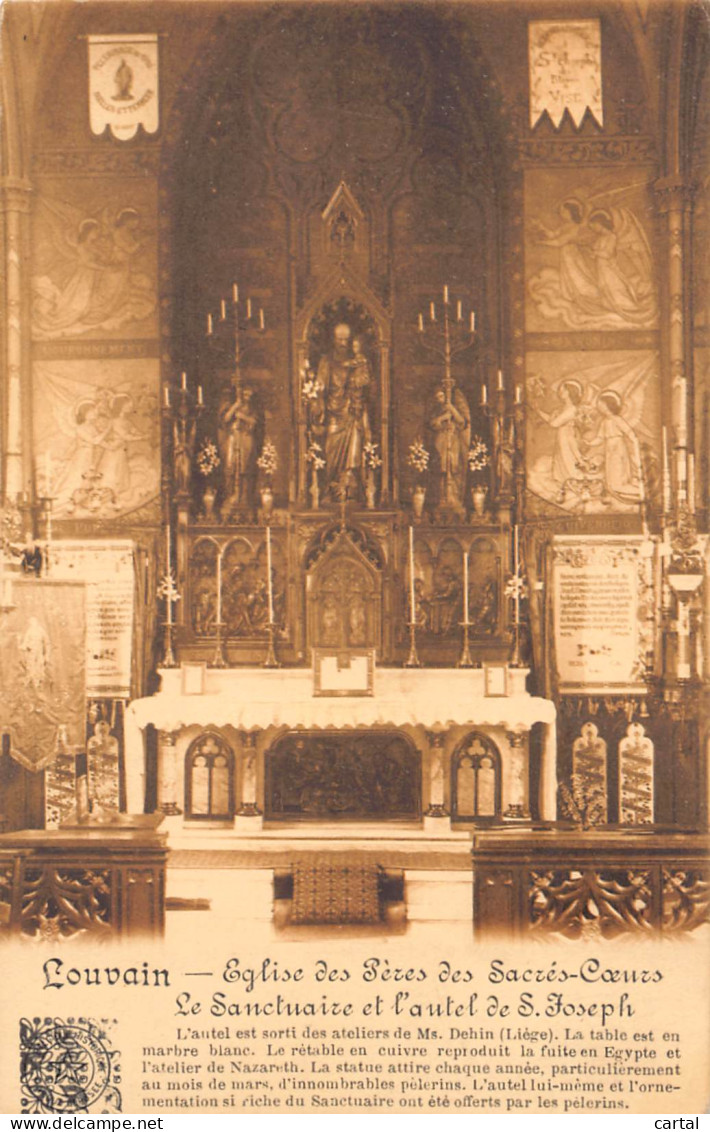 LOUVAIN - Eglise Des Pères Des Sacrés-Coeurs - Le Sanctuaire Et L'autel De S. Joseph. - Leuven