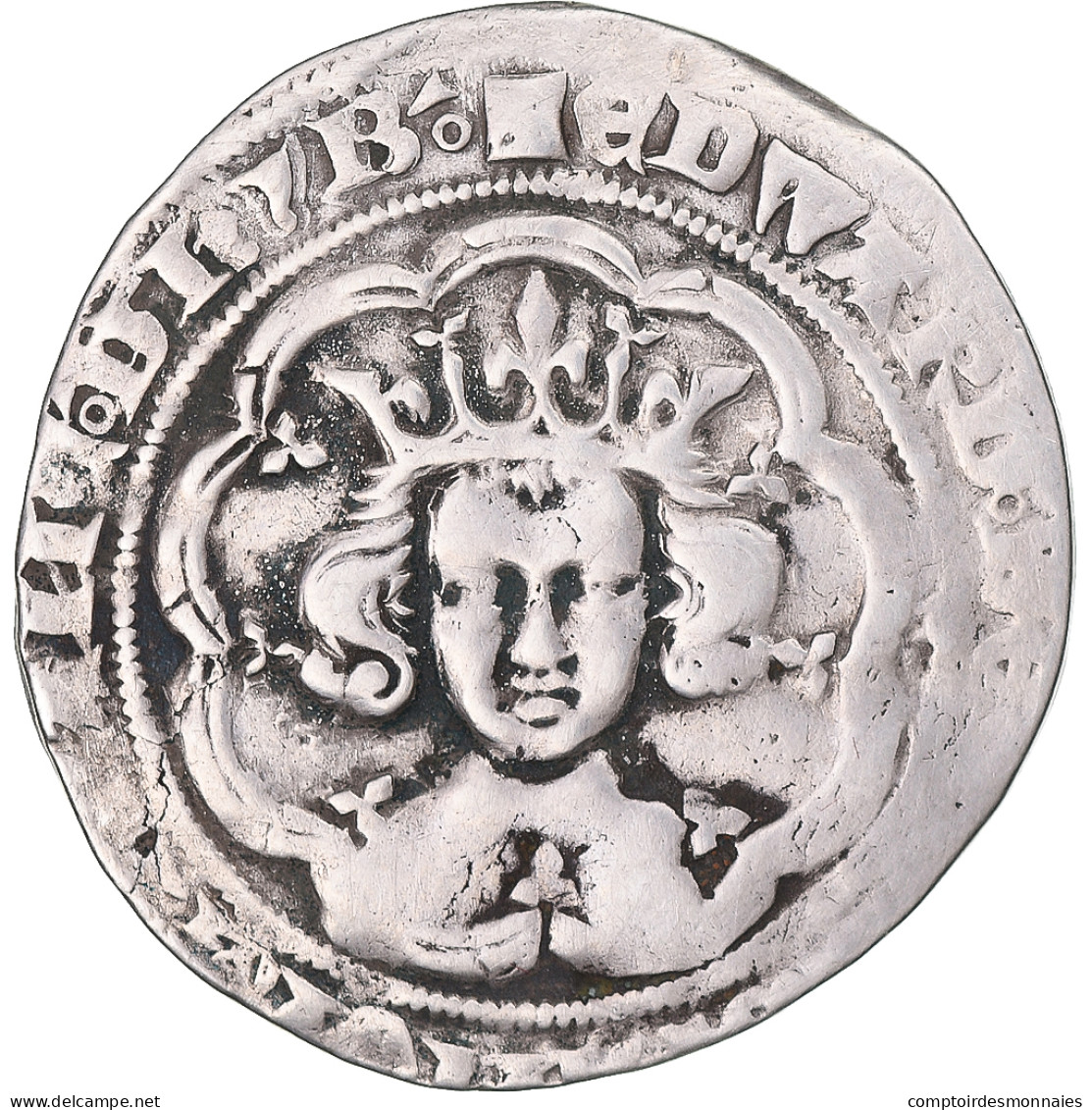 Monnaie, Grande-Bretagne, Edward III, Gros, 1327-1377, Londres, TTB, Argent - 1066-1485 : Bas Moyen-Age