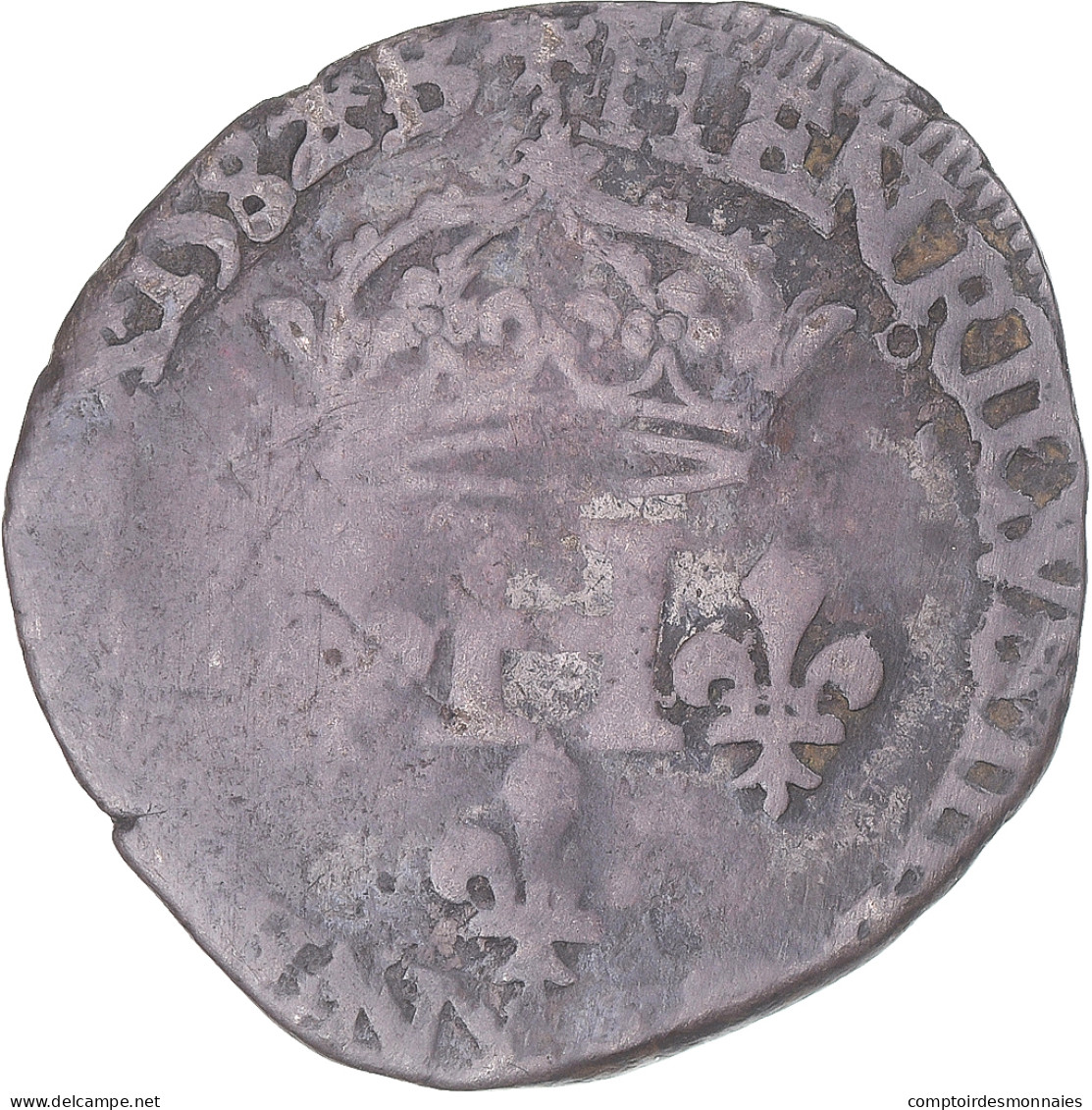 Monnaie, France, Henri III, Double Sol Parisis, 1582, Montpellier, TB, Billon - 1574-1589 Henri III