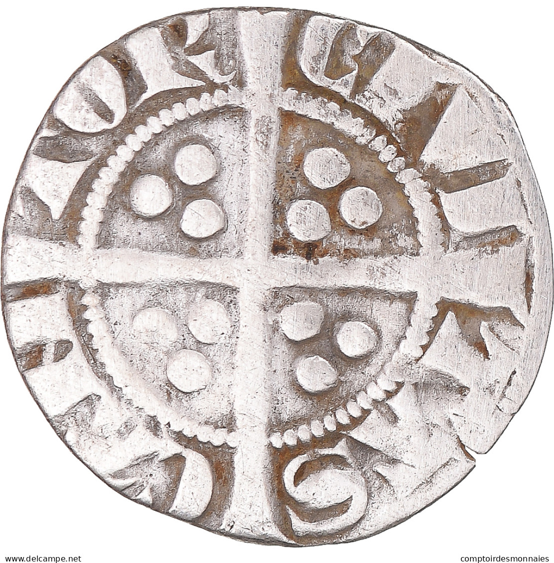 Monnaie, Grande-Bretagne, Edward I, II, III, Penny, Canterbury, TB+, Argent - 1066-1485 : Late Middle-Age