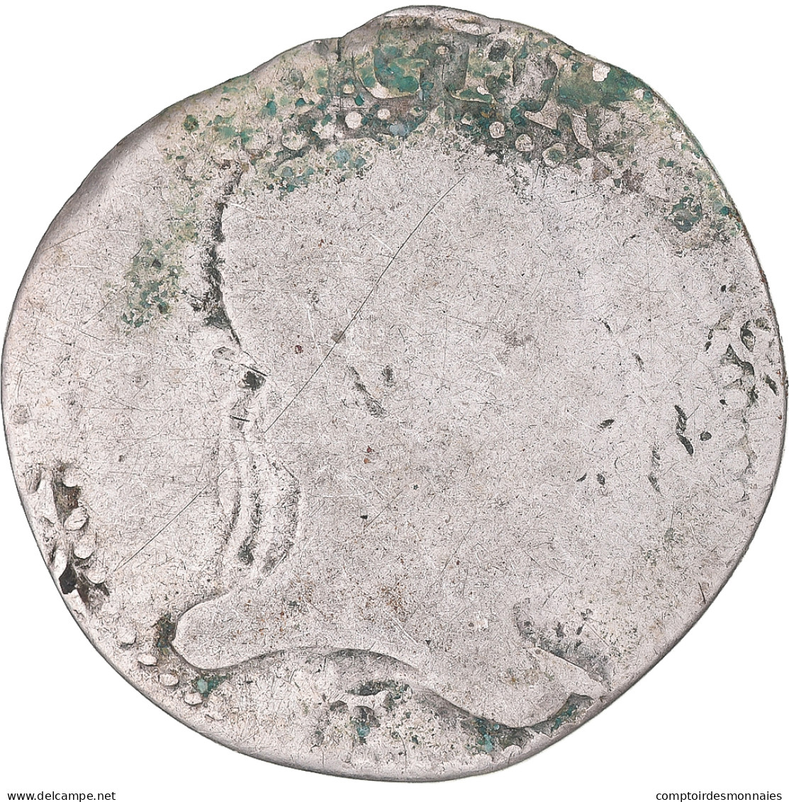 Monnaie, France, Henri III, 1/2 Franc Au Col Plat, Nantes, B+, Argent - 1574-1589 Enrique III