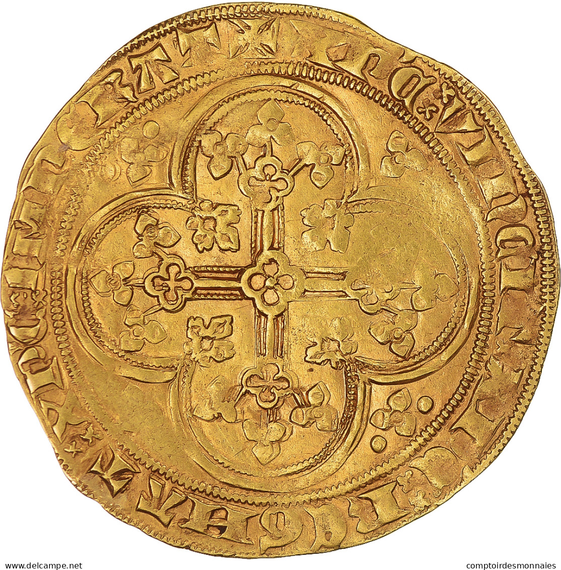 Monnaie, France, Philippe VI, Ecu D'or à La Chaise, 1349-1350, 6e émission - 1328-1350 Felipe VI