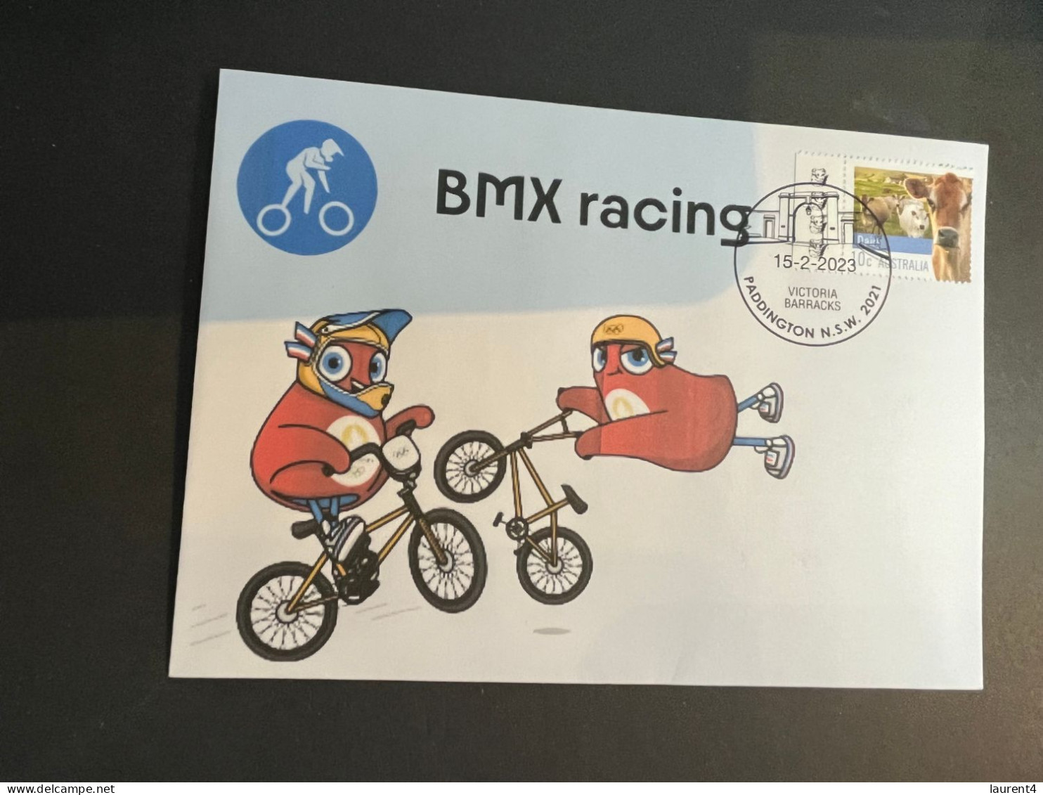 (2 R 17) Paris 2024 Olympics Games - BMX Racing (with OZ Stamp) - Sommer 2024: Paris