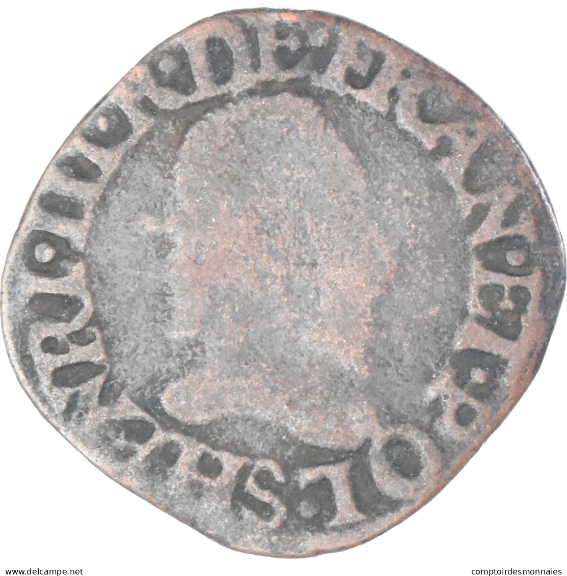 Monnaie, France, Henri III, Double Tournois, 1586?, Troyes, TB, Cuivre, CGKL:134 - 1574-1589 Henry III