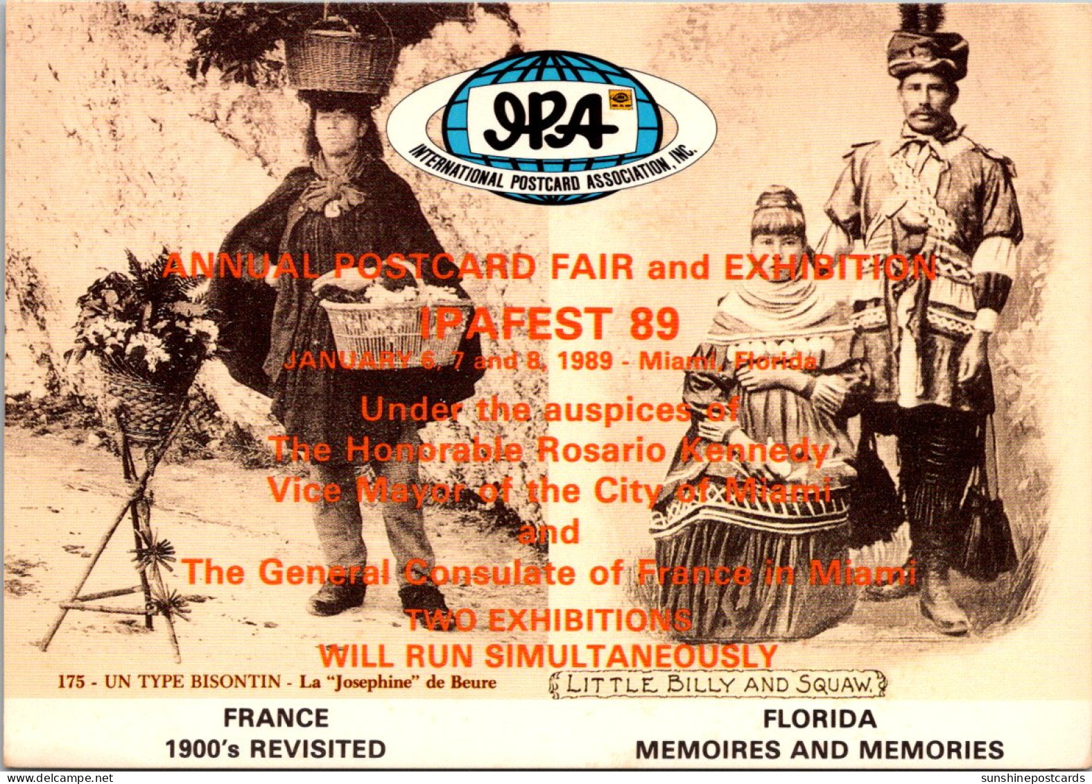 Florida Miami IPAFEST 89 Annual Postcard Fair And Exhibitions  - Miami